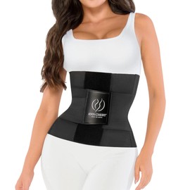 Ann Chery Waist Trainer Belt for Women - Hourglass Shaper for Tummy Control, Belly Trimmer - Adjustable Sport Band Cincher (Black, Medium)