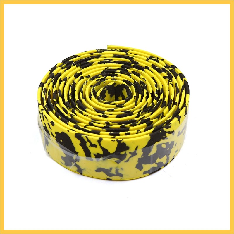 REPAIROCK 2pcs Yellow Black Foam Camouflage Design Handlebar Grip Tape