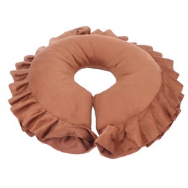 Beauty Salon Face Pillow, Skin Friendly 360° Breathable Table Bed Face Pillow for Massage Traveling(Brown)