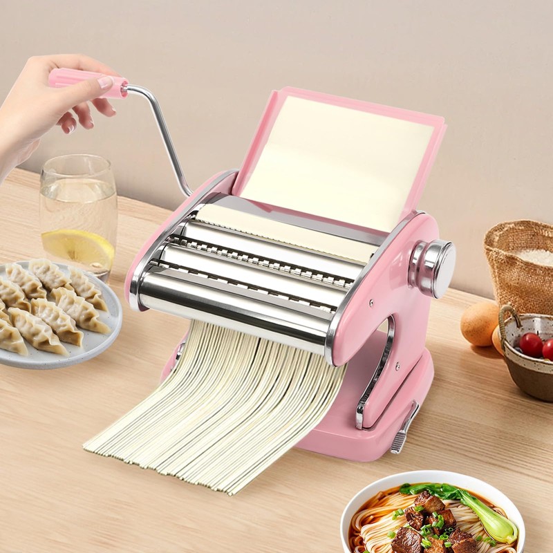 Pasta Maker Machine with Adjustable Clamp 6 Adjustable Thickness Settings
