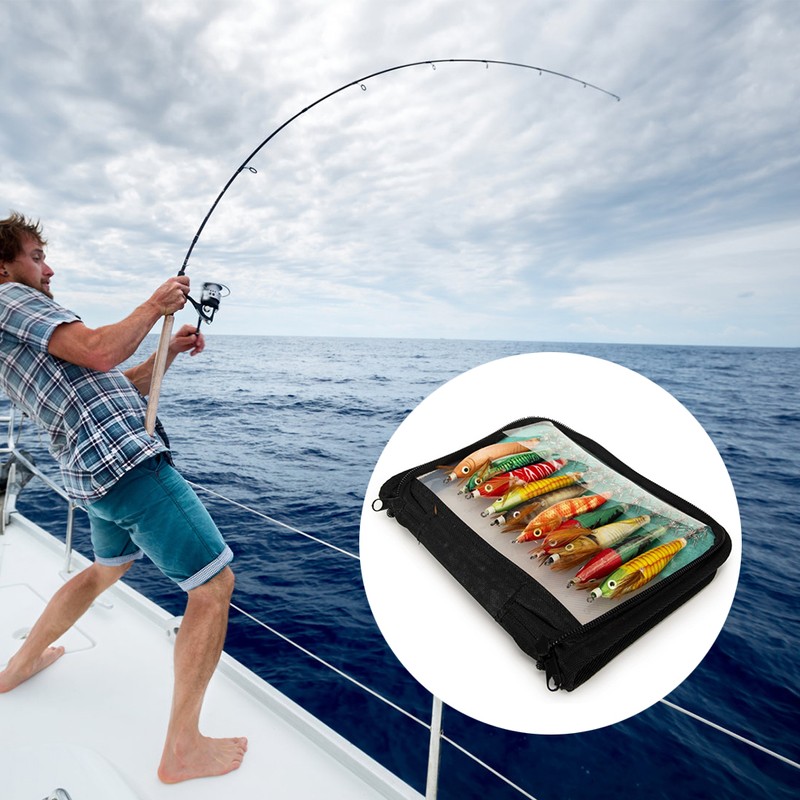 Wood Shrimp Squid Hook Lures Wood Shrimp Bait with Squid