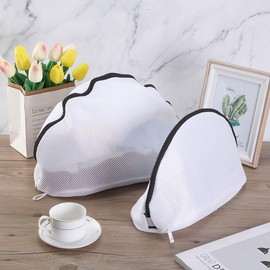 Laundry Net for Shoes,Mesh Shoe Bags Washing Machine with Zip,Pack of 2 Shoe Wash Bag for Trainers, Socks,Bras, Socks and More