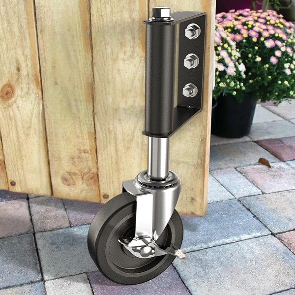HOLKIE Heavy Duty Gate Caster, Spring Loaded Gate Wheel, Swivel