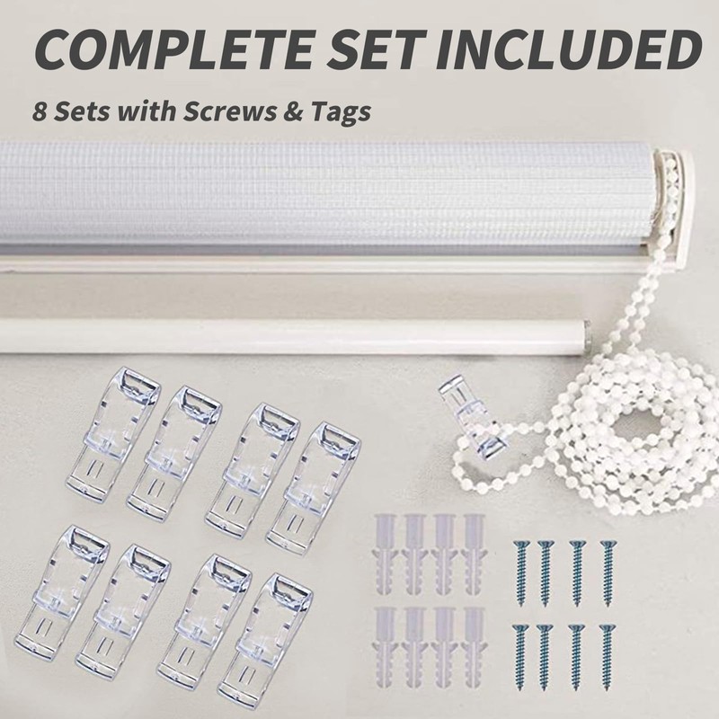 YAFIYGI 8Pcs Blind Cord Holder Roller Shade Clear Safety Chain