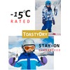 SATINIOR 2 Pairs Kids Snow Mittens Waterproof Winter Ski Gloves