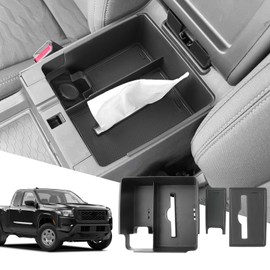 SXCY for 2024 2025 Frontier Center Console Organizer for Nissan Frontier 2022-2024 2025 Center Console Tray 2024 2025 Frontier Accessories Tissue Tray Paper Towel Organizer Enhanced Tissue Storage