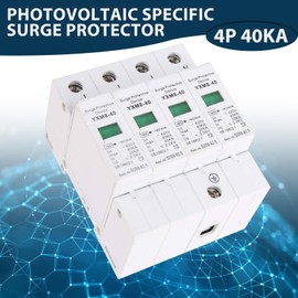 House Surge Protection, 4P 40KA Surge Protector, House Surge Protection, Overvoltage Protection, DIN Rail for Lightning Protection, Thunder Protection, Electric