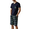 LNFINTDO Men's Pyjamas Set Short Sleeve Soft Pjs Top and