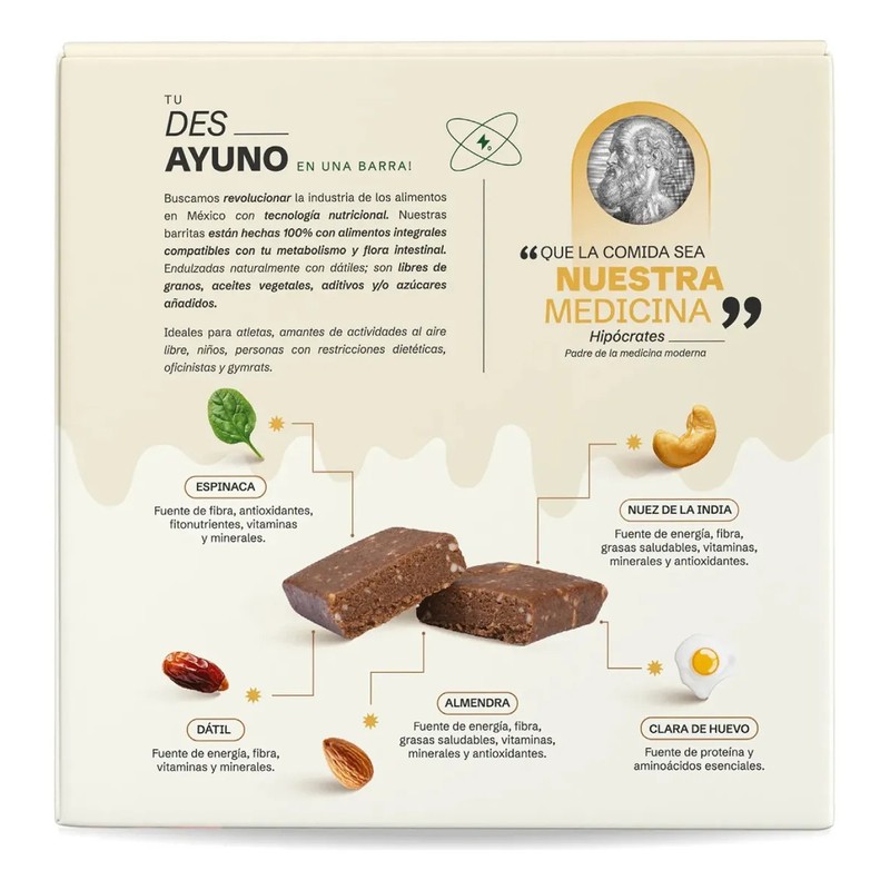 Barrita De Proteína Flora01 Des_ayuno Caja 4 Piezas 50g