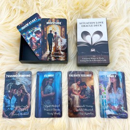 EMPATHSOUL Oracle Cards Deck 54 Cards for Beginners, Relationship and Love Oracle Cards for Dating, Breakups and Healing, Emotional Clarity, Self Awareness, Shadow Work and Personal Growth