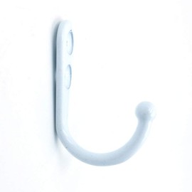 Namvo 20 Pieces Large Coat Hooks Wall Single Mounted Hook Hangers with 40 Pieces Screws，Perfect Use in Bedroom Bathroom Kitchen White