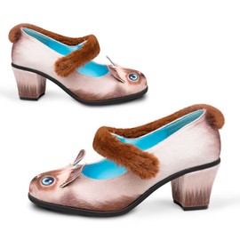 Hot Chocolate Design Chocolaticas Mid Heels Siamese Cat Women's Mary Jane Pump Multicoloured HCD 40
