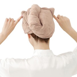 XGOPTS Microfiber Hair Drying Towel Hair Wrap Quick Dry Hair Turban Cap Faster Drying for Women with Button Faster Drying Dry Hair Hat Super Absorbent Bath Hair Cap