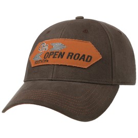Stetson The Open Road Cap Women/Men One Size (approx. 56-59 cm) - Made of 100% Cotton - Size Adjustable with Press Stud Bottle - Wool Cap - Baseball Cap Summer / Winter, brown