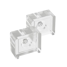 Shuisen Shower Door Finger Pull for Glass Sliding Doors, Sliding Shower Door Bumper Stops Clear Acrylic for Basco/Alumax Shower Doors, Glass Door Knob Parts, Shower Door Replacement Parts, 2 Pack