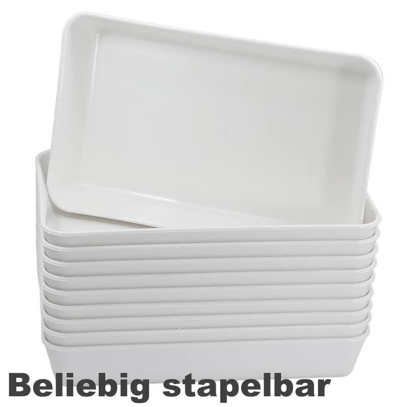 WITTKOWARE Plastic Tray, 200 x 125 x 35 mm, Stackable,