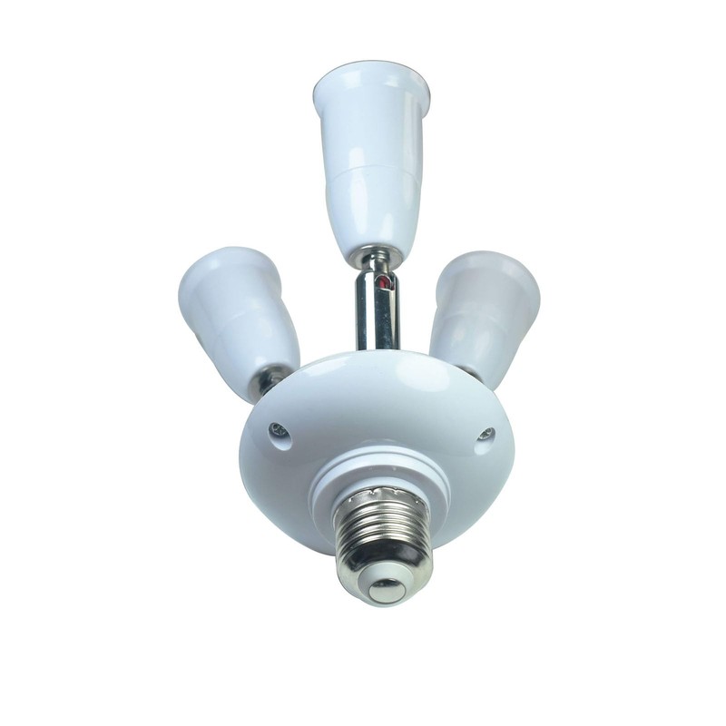 WPJCS 3 in 1 E27 Light Socket Splitter Adapter, Standard