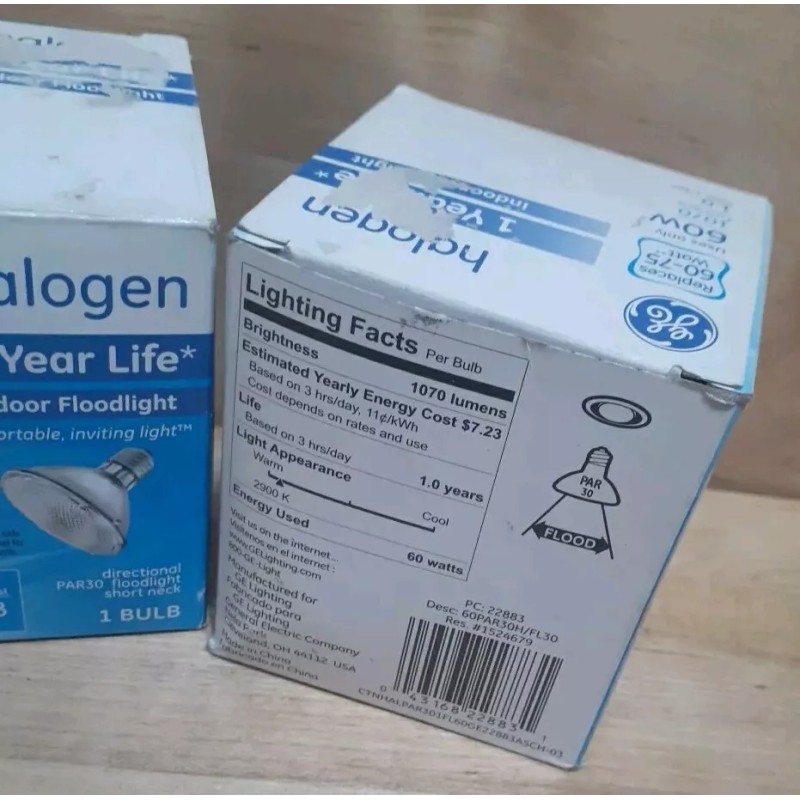GE 2CT: GE HALOGEN 60W DIRECTIONAL Indoor Floodlight 1070lum short