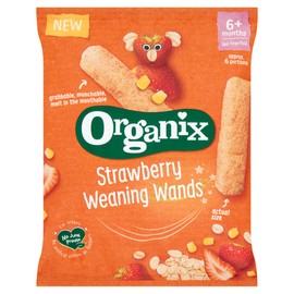 Organix Strawberry Weaning Wands 6+ Months 25g (Pack of 5)