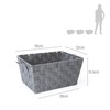 EHC Set of 3 Woven Strap Shelf Storage Hamper Basket