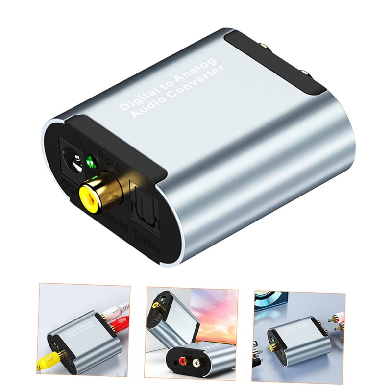 SHOWERORO 1set Optical Digital to Analog Audio Converter High- Signal