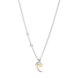 Fossil ladies necklace in sterling silver, Sterling Silver, Cubic Zirconia,