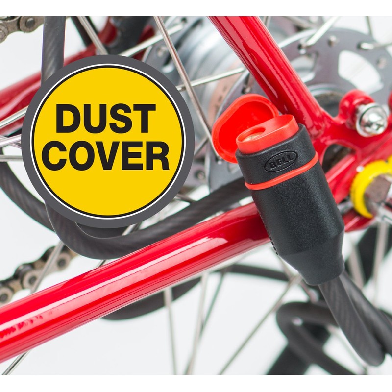 BELL Ballistic 400 HD Steel Cable Key Lock, 8mm, Black