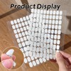 800 Pcs Clear Nail Art Display Strips, Pre-Cut 0.51×0.31" Adhesive