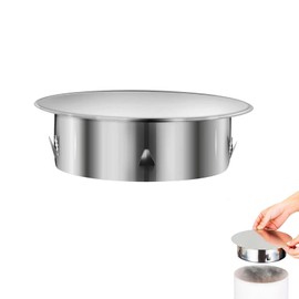 MUYAPAY Stove Pipe Cover Stainless Steel - Chimney Hole Cover Chimney Pipe Cover for 160 mm PVC Pipe, Wall Lining Lid Stove Hole Cover, Robust Stove Pipe Capsule, Bottom Diameter 152 mm, Depth: 44 mm