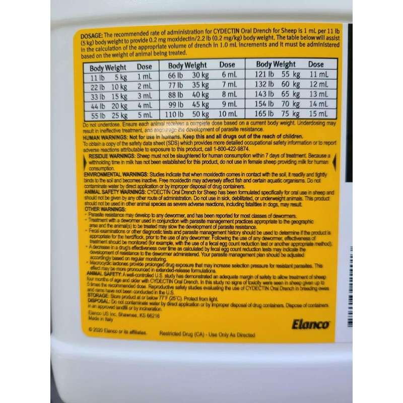 Cydectin Sheep 0.1% Drench 1000 Ml Bottle