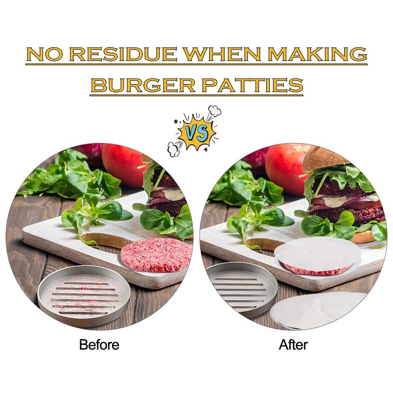 Burger Paper Round Parchment Paper 13 cm Non-Stick Paper for