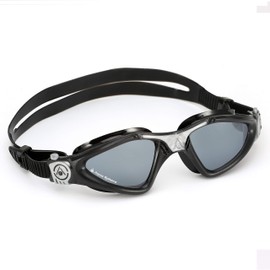 Aqua Sphere Unisex – Erwachsene Kayenne Schwimmbrille, Getönte Gläser-Schwarz/Silber, One Size, Dunkle Linsen/Schwarzsilber