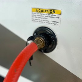 Himaweek RV Water Inlet Connection City Water Fill Inlet Flange Brass with Check Valve RV Water Hose Connector City Water Fill Flange City Water Hookup for Camper (Black)