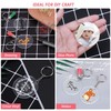 Audab 50 x Clear Acrylic Round Keyrings, 5 cm, 50