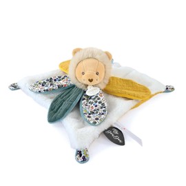 Doudou et Compagnie - Boh'aime DC4025 Cuddly Toy Petal Lion Yellow 27 cm Gift Birth - Beautiful Gift Box