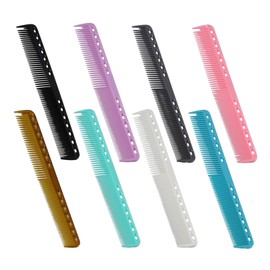 8 PCS Hair Cutting Comb, Multi Function Carbon Combs for Hair Stylist, Professional Design, Medium snd Fine Teeth, Suitable for Men and Women Haircutting (Multi Color)