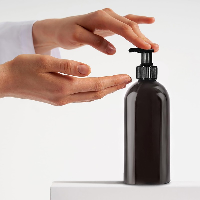 Oputec 3 x 500 ml Plastic Soap Dispenser Black +
