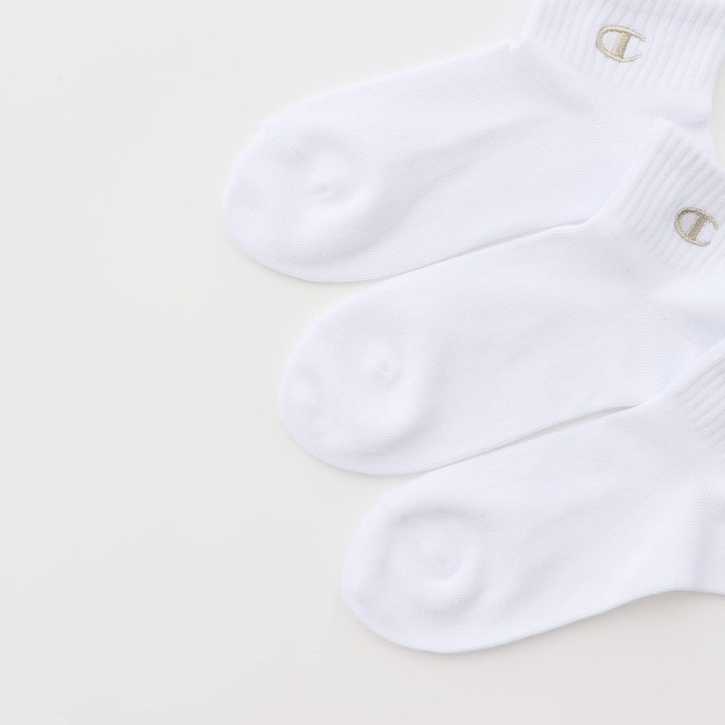 Champion CBSCY301 Plain Socks, Kids (3 Pairs), Antibacterial, Odor Resistant,