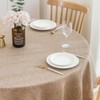 SPRICA Round Tablecloth 120cm/48in Diameter Water Resistance Linen Texture Spill