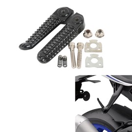 TCMT Black Rear Footrests Foot Pegs Passenger Fits For Yamaha YZF R1 1998-2019 YZF R6 2003-2020 YZF R1M 2015-2018 YZF R1S 2016-2018 V MAX 2009-2020