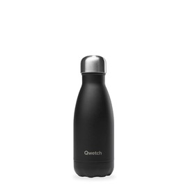 QWETCH Qwetch Thermos Flask, Black, 260 ml, Stainless Steel Bottle, 24 Hours Cold and Warm, Waterproof, BPA Free and Reusable