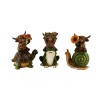 Gerson Spring Decor - Garden Friends Highland Cow Figurine 3pc