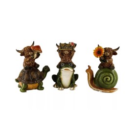 Gerson Spring Decor - Garden Friends Highland Cow Figurine 3pc