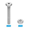 PATIKIL M10x60mm Hollow Outside Hex Screw Set of 2 Cylindrical