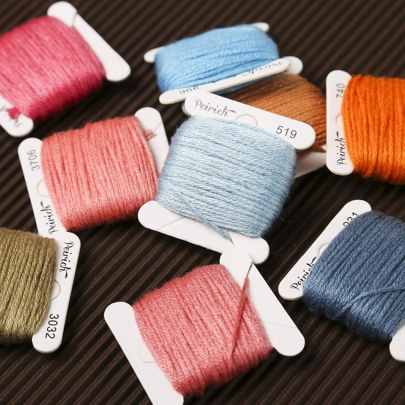 Peirich Embroidery Thread Cross Stitch Threads, 110 Colours Embroidery Threads
