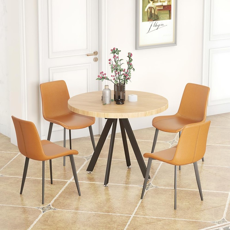 KaKaBB 28 Inch Metal Round Table Legs, Heavy Duty Round