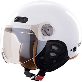 Ever TA Retro Motorcycle 3/4 Open Face Helmet, Men Women Vintage Half Helmet with Sun Visor DOT Approved Motorbike Jet Half Helmet for for Bike Cruiser Moped Chopper ATV (Color : B, Size : L=59-60cm)