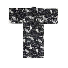 Edoten Yukata (With an Obi Belt) Relax Casual Dragon BK L