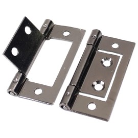 Florentine Bronze Plated Flush Hinges Door Flush Hinges 50mm/2-Inch Heavy Duty Flush Hinges for Internal External Doors Cupboards Cabinets Dresser Wardrobes 5 Pairs.