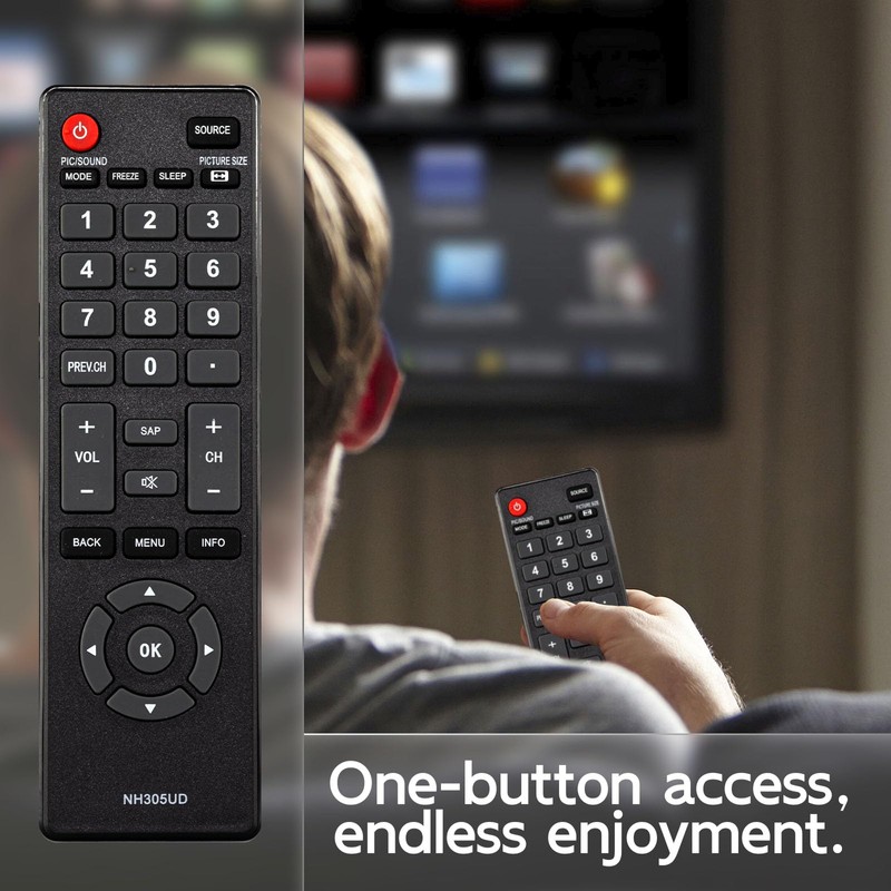 NH305UD Remote Control Replacement for Emerson TV Remote, Universal Remote